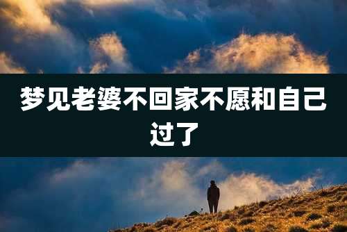 梦见老婆不回家不愿和自己过了