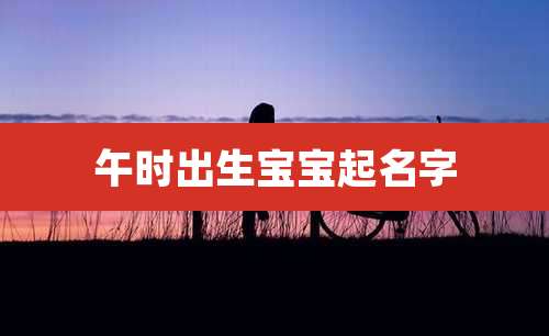 午时出生宝宝起名字