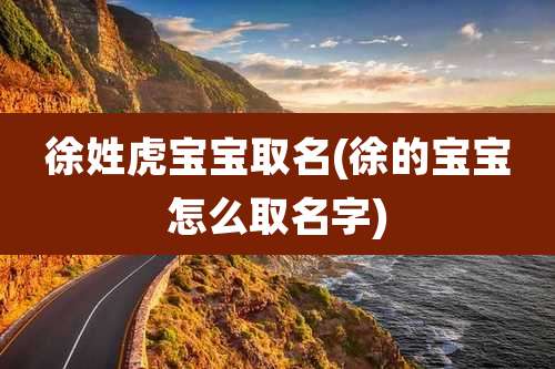 徐姓虎宝宝取名(徐的宝宝怎么取名字)