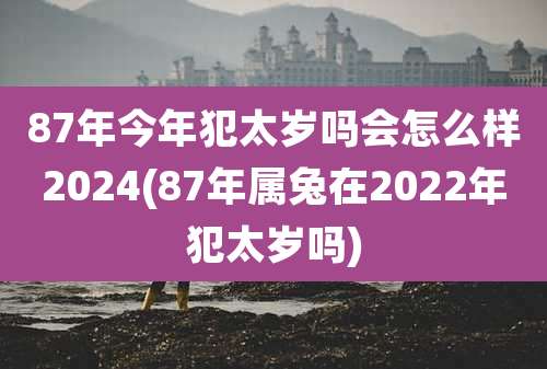 87年今年犯太岁吗会怎么样2024(87年属兔在2022年犯太岁吗)