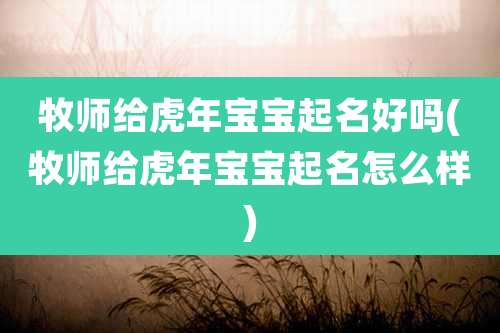 牧师给虎年宝宝起名好吗(牧师给虎年宝宝起名怎么样)