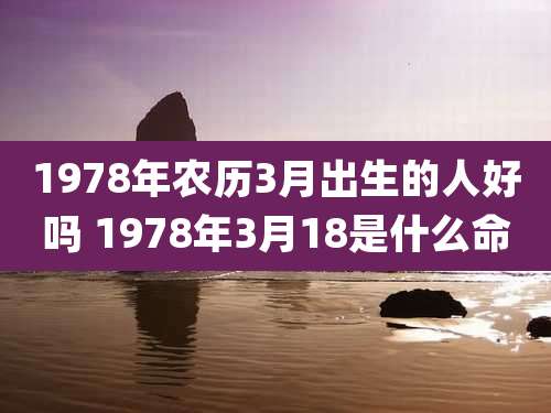 1978年农历3月出生的人好吗 1978年3月18是什么命