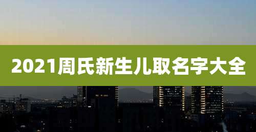 2021周氏新生儿取名字大全