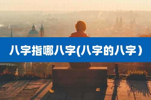 八字指哪八字(八字的八字)