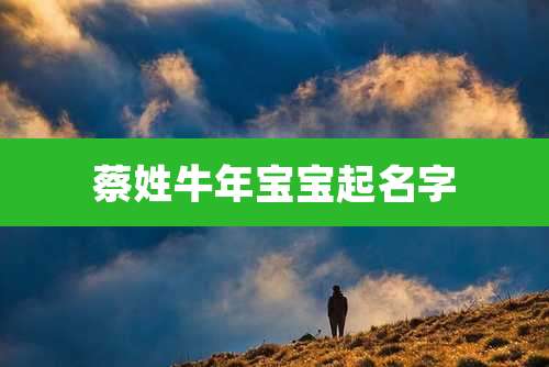 蔡姓牛年宝宝起名字