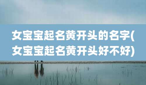 女宝宝起名黄开头的名字(女宝宝起名黄开头好不好)