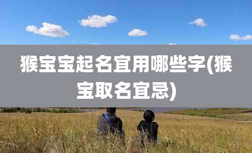 猴宝宝起名宜用哪些字(猴宝取名宜忌)