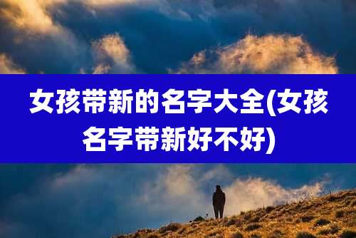 女孩带新的名字大全(女孩名字带新好不好)