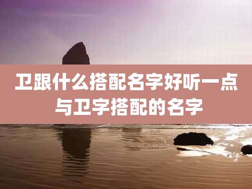 卫跟什么搭配名字好听一点 与卫字搭配的名字