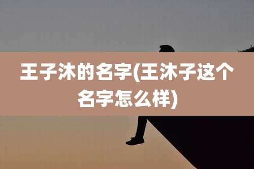 王子沐的名字(王沐子这个名字怎么样)