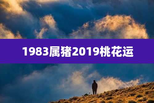 1983属猪2019桃花运