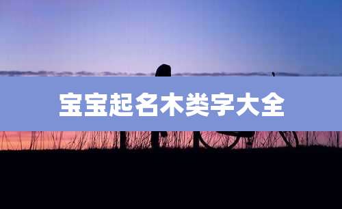 宝宝起名木类字大全