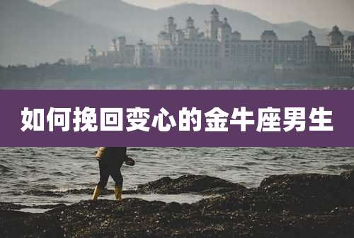 如何挽回变心的金牛座男生