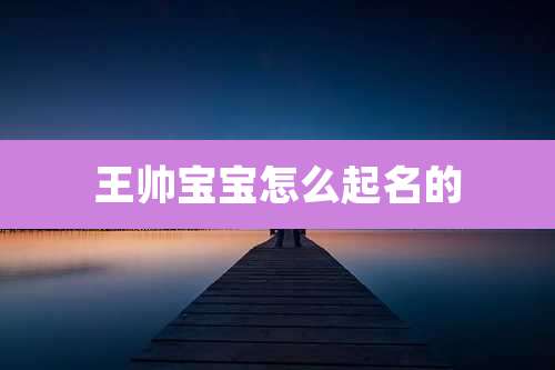 王帅宝宝怎么起名的