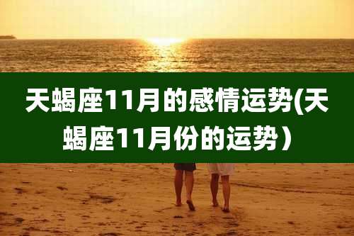 天蝎座11月的感情运势(天蝎座11月份的运势)