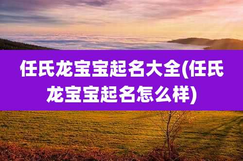 任氏龙宝宝起名大全(任氏龙宝宝起名怎么样)