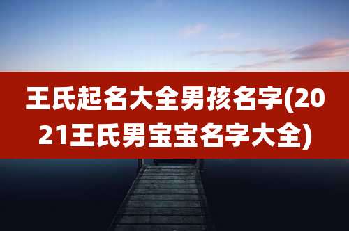 王氏起名大全男孩名字(2021王氏男宝宝名字大全)