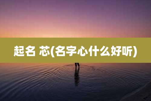 起名 芯(名字心什么好听)