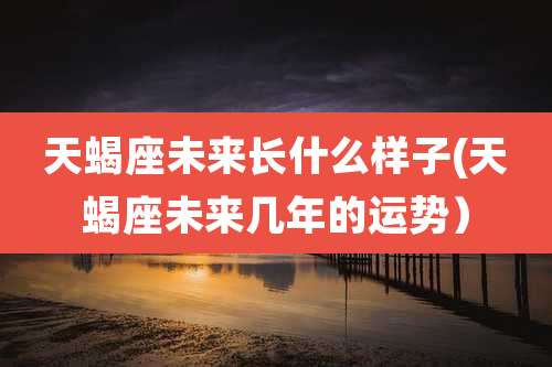 天蝎座未来长什么样子(天蝎座未来几年的运势）