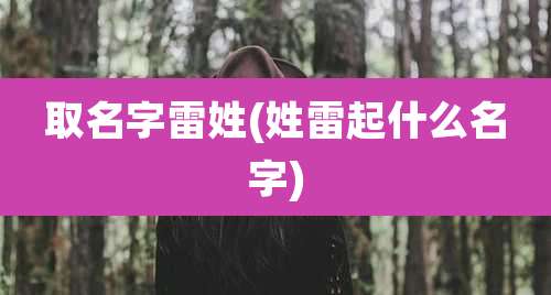 取名字雷姓(姓雷起什么名字)