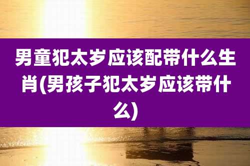 男童犯太岁应该配带什么生肖(男孩子犯太岁应该带什么)