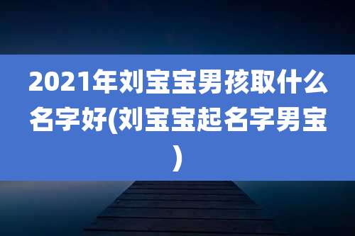 2021年刘宝宝男孩取什么名字好(刘宝宝起名字男宝)