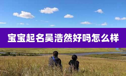 宝宝起名吴浩然好吗怎么样