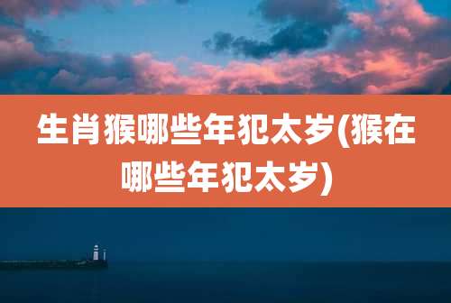 生肖猴哪些年犯太岁(猴在哪些年犯太岁)