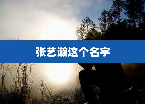 张艺瀚这个名字