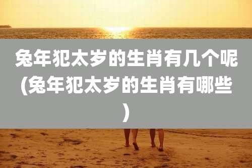 兔年犯太岁的生肖有几个呢(兔年犯太岁的生肖有哪些)