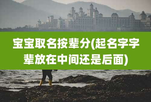 宝宝取名按辈分(起名字字辈放在中间还是后面)