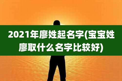 2021年廖姓起名字(宝宝姓廖取什么名字比较好)