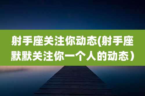 射手座关注你动态(射手座默默关注你一个人的动态）