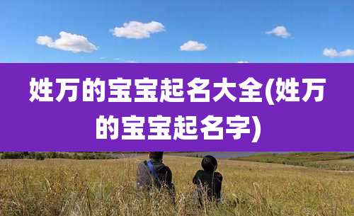 姓万的宝宝起名大全(姓万的宝宝起名字)