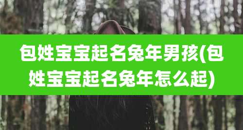 包姓宝宝起名兔年男孩(包姓宝宝起名兔年怎么起)