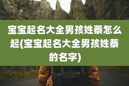 宝宝起名大全男孩姓蔡怎么起(宝宝起名大全男孩姓蔡的名字)