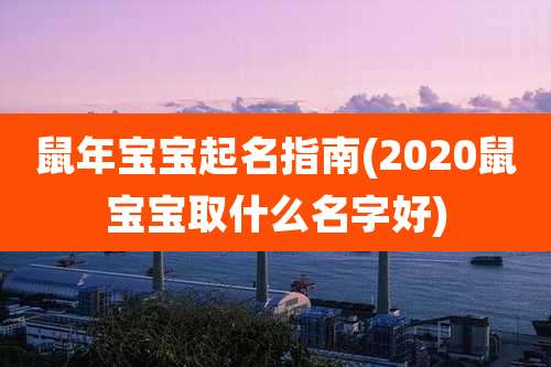鼠年宝宝起名指南(2020鼠宝宝取什么名字好)