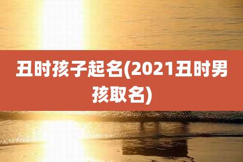 丑时孩子起名(2021丑时男孩取名)