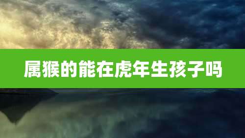 属猴的能在虎年生孩子吗