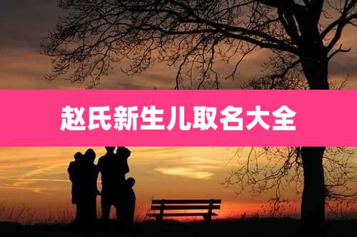 赵氏新生儿取名大全