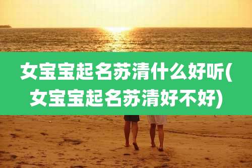 女宝宝起名苏清什么好听(女宝宝起名苏清好不好)