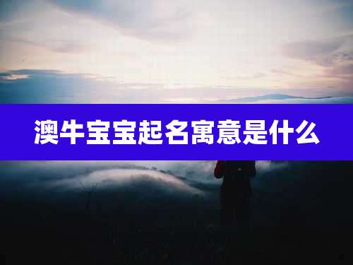澳牛宝宝起名寓意是什么