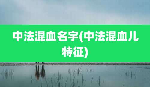 中法混血名字(中法混血儿特征)