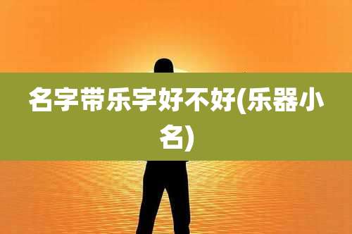 名字带乐字好不好(乐器小名)