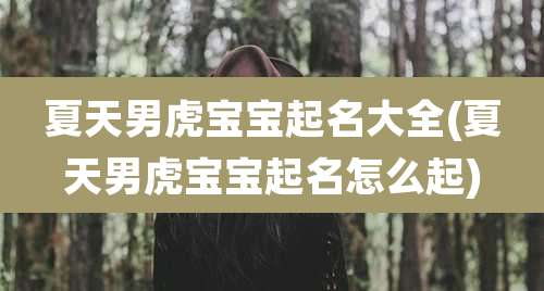 夏天男虎宝宝起名大全(夏天男虎宝宝起名怎么起)