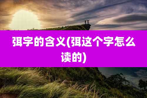 弭字的含义(弭这个字怎么读的)