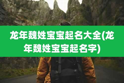 龙年魏姓宝宝起名大全(龙年魏姓宝宝起名字)