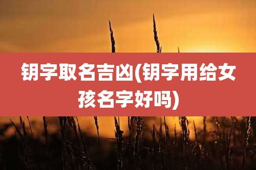 钥字取名吉凶(钥字用给女孩名字好吗)