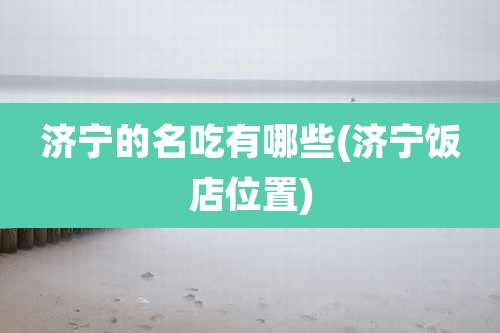 济宁的名吃有哪些(济宁饭店位置)