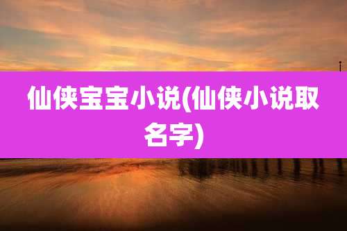 仙侠宝宝小说(仙侠小说取名字)